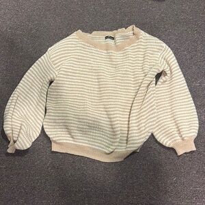 Striped Off the Shoulder Oversized Sweater